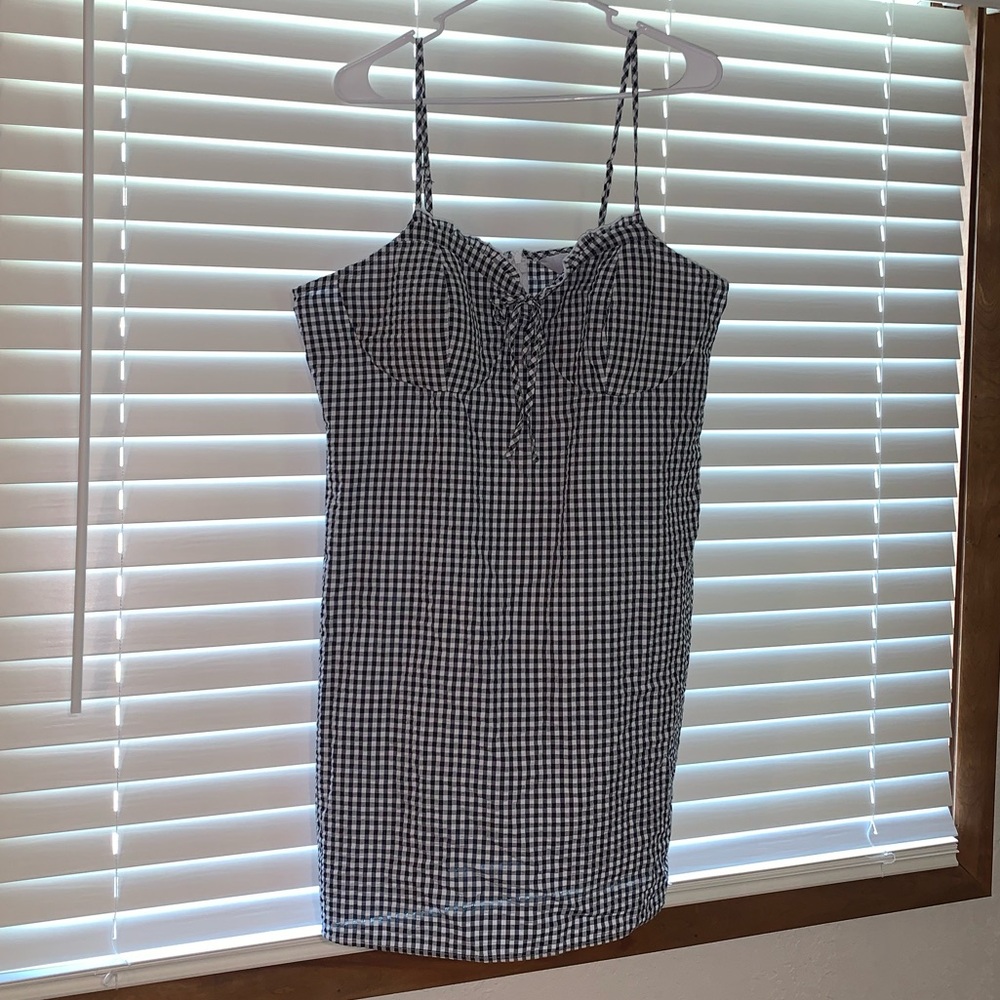 Womens Black White Spaghetti Strap Dress size XXL